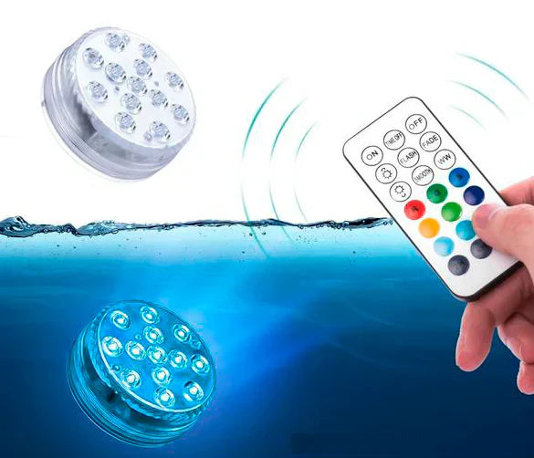 Lámparas de iluminación RGB para piscinas- Inalámbrico con control remoto
