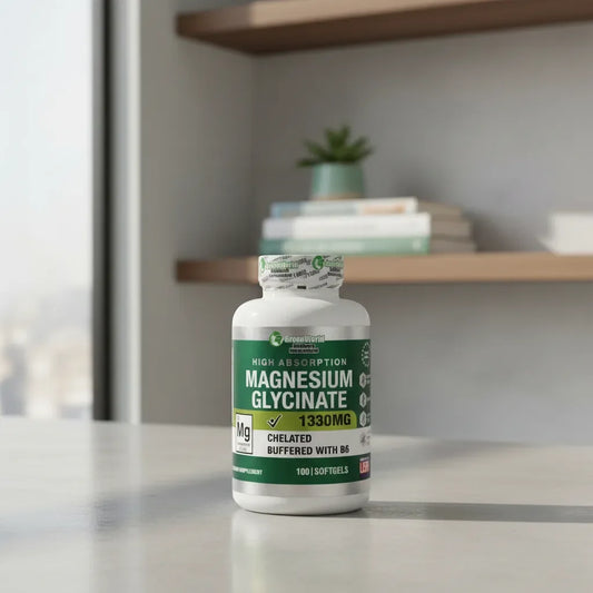 Glicinato Magnesio Capsula Gel - Magnesium Glycinate USA Green World Original Organico Softgel